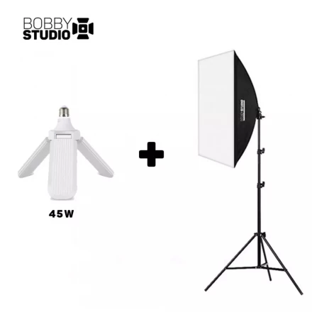 Софтбокс "BobbyStudio Light" 50x70 (1шт) + Лампа 45w