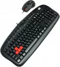 Клавиатура A4TECH  KX-2810BK (KB-28G+X-710BK) GAMER KEYBOARD+MOUSE SET USB BLACK US+RUSSIAN 