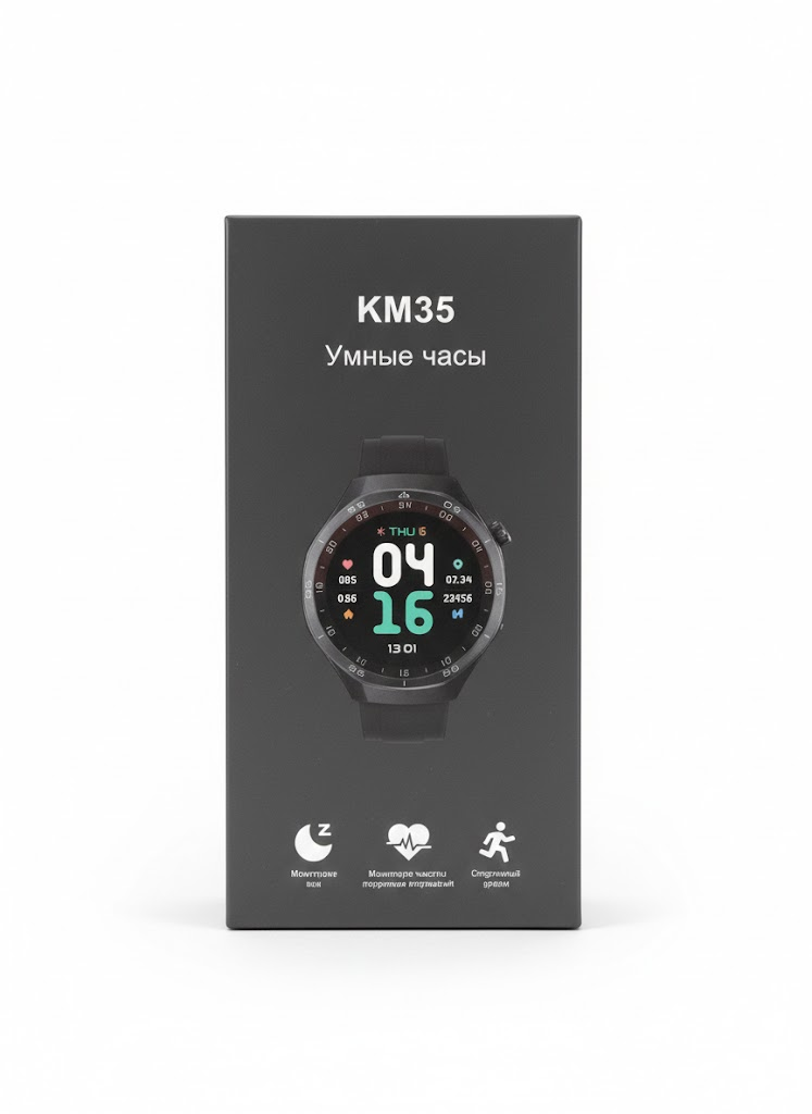 Умные часы KM35 с Bluetooth-звонками, пульсометром и водозащитой IP67 — купить в Бишкеке