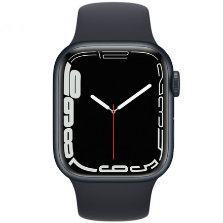 СМАРТ-ЧАСЫ APPLE WATCH SERIES 7 GPS 45MM MIDNIGHT ALUMINIUM MIDNIGHT SPORT BAND MKN53GK/A