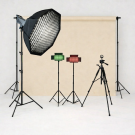 Профессиональный студийный комплект BobbyStudio PRO с фоном 2×3 м: Bediro T200 200W, 2× RGB U600+, октобокс 95 см, стойки и система крепления фона