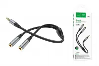 Кабель HOCO UPA21 AUX 2 в 1 audio cable 