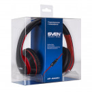 Наушники SVEN AP-940MV с микрофоном, черно-красный / черно-белый