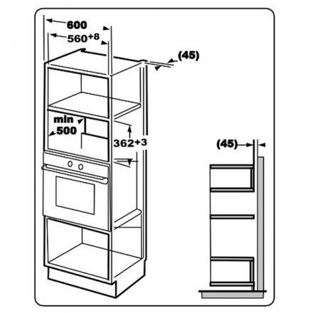Встраиваемая микроволновая печь Evelux MW 20 X