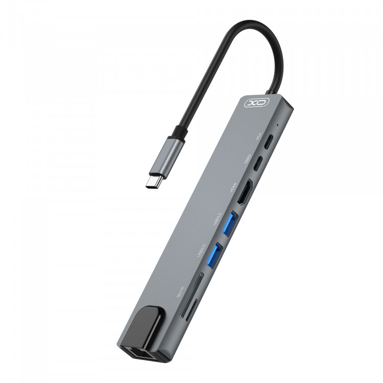 USB-C хаб XO-HUB003 с поддержкой Power Delivery и USB 3.1 Gen 1 для ноутбука — цена в Кыргызстане