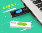 USB Флешка ADATA 32GB UV320 USB 3.1 Black-Blue/White-Green