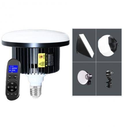 Умная Светодиодная Лампа BobbyStudio ​с пультом LT-E27 LED 300W