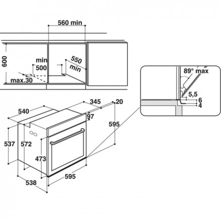 ВСТРАИВАЕМЫЙ ДУХОВОЙ ШКАФ HOTPOINT 7OFI4 851 SH IX HA