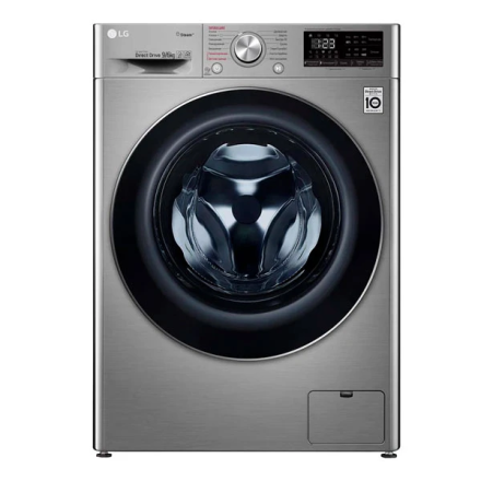 Стиральная машина LG F4V5VG2S — 9 кг стирка / 6 кг сушка, инвертор, пар, серебристая