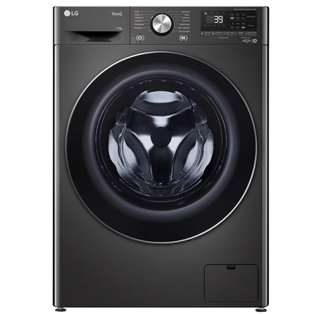 Стиральная машина LG TW4V9EW9P — 11 кг, AI DD, инвертор, пар, фронтальная, черная
