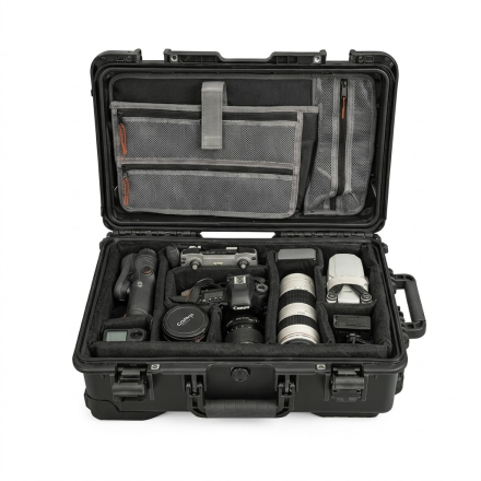 Ударопрочный водонепроницаемый кейс на колесах FT-5229 IP67 — защитный чемодан для фототехники и оборудования