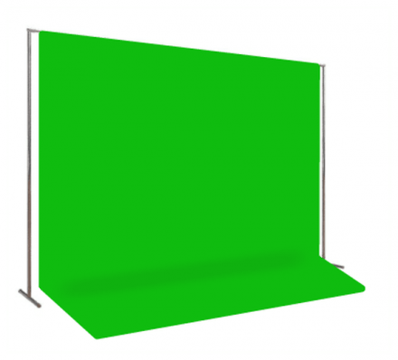 Зеленый тканевый фон хромакей 3,2 м. / 4-5 м