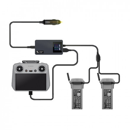 Автомобильное зарядное устройство DJI Air 3 (С дисплеем) (YX)