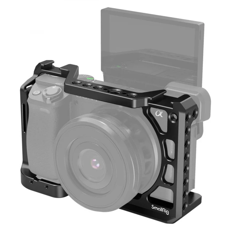 Алюминиевая клетка для фотоаппарата Sony A6100, A6300, A6400, A6700 с резьбами 1/4 и 3/8 — Bobbystore