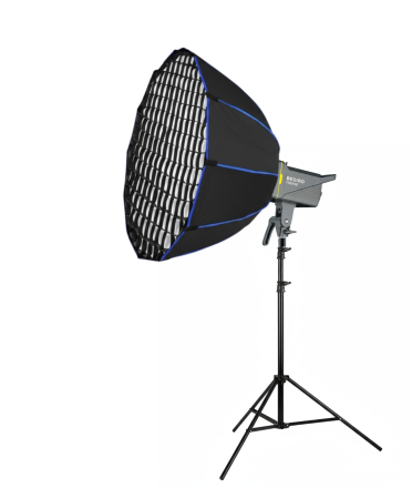 Комплект студийного освещения Home Studio Max с фоном 2x3м — Bediro T200 Pro 200W, Octobox 70 см, 2× RGB LED U600 PRO, стойки, штатив и MagSafe держатель