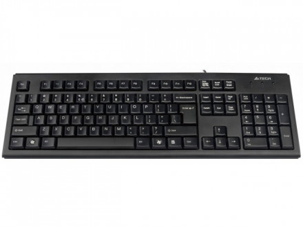 Клавиатура A4TECH KR-83 COMFORT USB ROUND EDGE KEYBOARD BLACK US+RUSSIAN