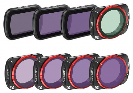 Комплект из 8 фильтров (ND8/16/32/CPL/ND8-PL/16/32/64) DJI Osmo Pocket 3 (All Day) (Freewell)