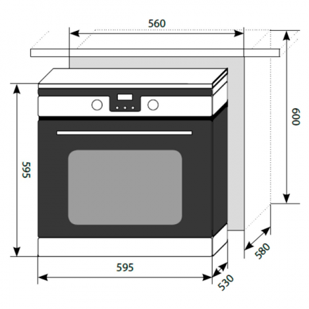 Встраиваемый духовой шкаф LEX EDP 092 WH New