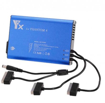 Зарядное DJI Phantom 4 для 3-х батарей и пульта (YX)
