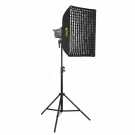 Профессиональный студийный комплект света Bediro T200 Pro 200W + софтбокс 60×90 с сотами + усиленная стойка 2.8 м