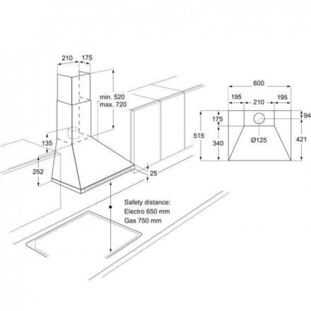 Вытяжка Electrolux EFC60441OR