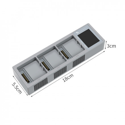 Хаб для зарядки 3-х аккумуляторов DJI Mavic 3 (LCD дисплей) (YX)