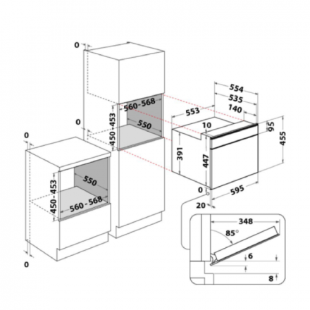 ВСТРАИВАЕМАЯ МИКРОВОЛНОВАЯ ПЕЧЬ WHIRLPOOL W9I MW261