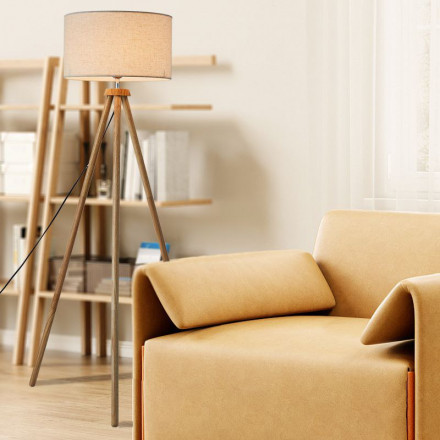 Деревянный LED Торшер