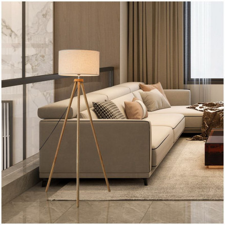 Деревянный LED Торшер