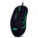 Мышь SVEN RX-G965 игровая, черно-зеленая/черно-синяя/черно-красная