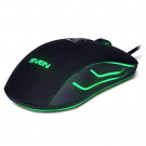 Мышь SVEN RX-G965 игровая, черно-зеленая/черно-синяя/черно-красная