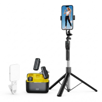 Набор блогера 3-в-1: Монопод-штатив K50 (1.9 м) + Петличный микрофон J13 Pro + LED-видеосвет W78 Набор блогера 3-в-1: Монопод-штатив K50 (1.9 м) + Петличный микрофон J13 Pro + LED-видеосвет W78