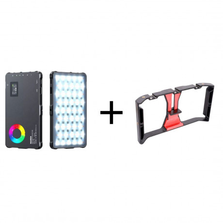 RGB - Панель MAMEN SL-CO2 + Клетка для Телефона (Рамка для Съемки ...