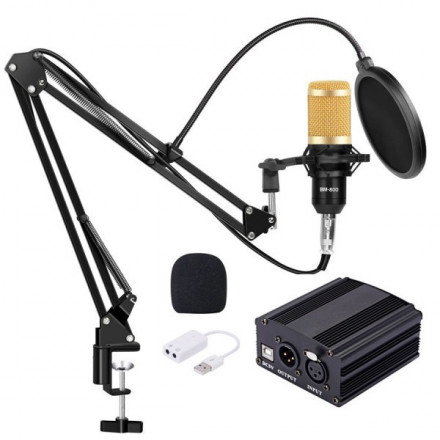 Конденсаторный микрофон BM800 с фантомным питанием