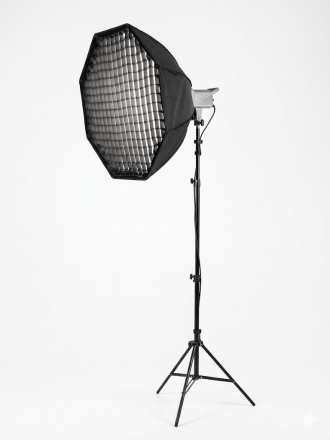 Световой комплект Bediro T200 + октобокс 95 см Bobby Studio + стойка 2.8 м для фото и видеосъёмки