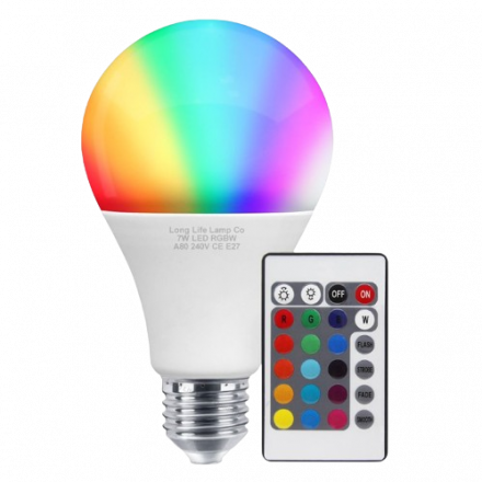 Двойной патрон Bobby Studio + RGB Светодиодная лампа (15W) A80-265V