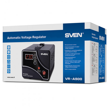 Стабилизатор напряжения SVEN VR-A500, Автоматический