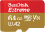 Карта памяти SanDisk Extreme microSDXC Class 10 UHS-I U3 V30