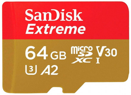 Карта памяти SanDisk Extreme microSDXC Class 10 UHS-I U3 V30