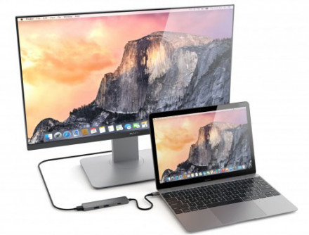 Мультипереходник Aluminum Type-C Multi-Port Adapter 4K HDMI (4 в 1)