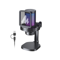 Игровой USB микрофон Maono DGM20 GamerWave RGB с шумоподавлением, кардиоидный, для стриминга и записи