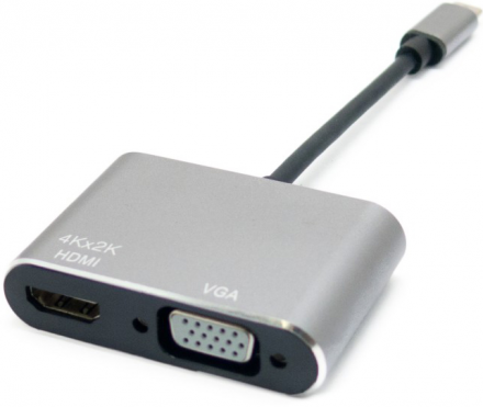 Адаптер Alluminium Type-C to HDMI / VGA