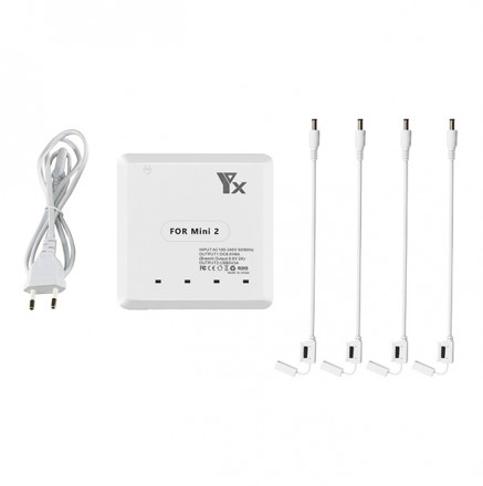 Зарядное устройство для 4 аккумуляторов DJI Mini 2 / Mini SE / Mini 2 SE, пульта и смартфона (YX)