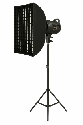 Софтбокс BobbyStudio PRO (50х70) + Студийный Осветитель MW400S + Усиленная Стойка