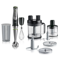 Погружной блендер Braun MQ9185XLI MultiQuick 9, Active PowerDrive, 1200 Вт, Smart Speed, с кухонным комбайном и полной комплектацией