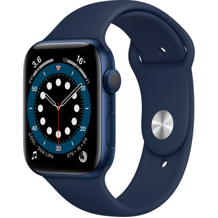 Смарт-часы Apple Watch Series 6 44mm Blue Aluminium Deep Navy Band M00J3 New