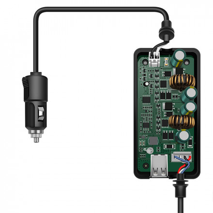 Автомобильное зарядное устройство для 2 аккумуляторов и пульта DJI Mavic 2 повышенной мощности (2 USB) (YX)