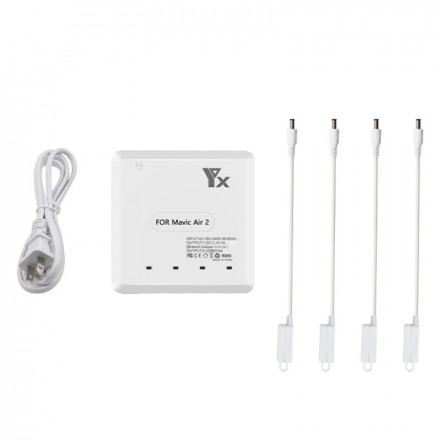 Зарядное устройство для 4 аккумуляторов DJI Mavic Air 2 / Air 2S, пульта и мобильного устройства (YX)