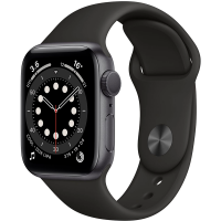 Смарт-часы Apple Watch Series 6 40mm Space Gray Aluminium Black Band MG133 