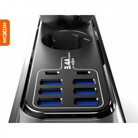 Удлинитель MoXom MX-ST05 (6USB+ 2TYPE-C OUTPUT 3.4A)